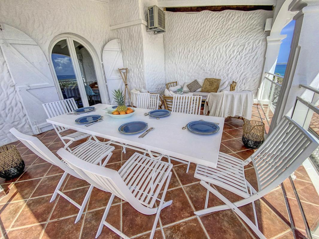 Location villa 6 personnes Orient Bay Saint Martin-terrasse-9